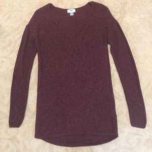 Knitted long sleeve v-neck sweater (XS)